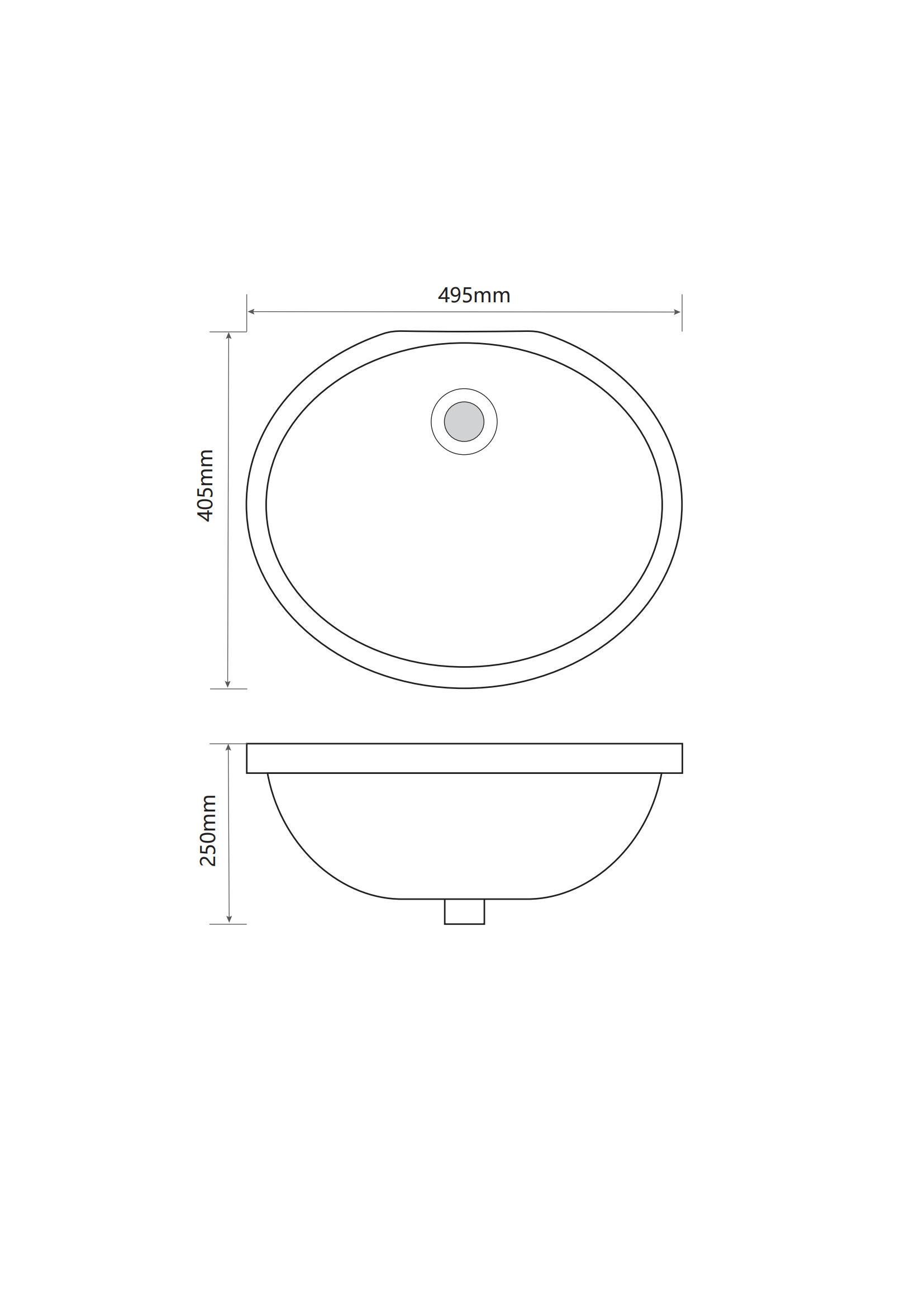 Раковина врезная под столешницу MIXXUS Premium TOPPER-1701 с переливом 495х405х205 мм (MP6568) - фото 2 Раковина врезная под столешницу MIXXUS Premium TOPPER-1701 с переливом 495х405х205 мм (MP6568) - фото 2