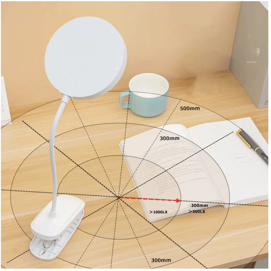 Настольная лампа Desk Lamp USB White Аккумулятор 1200 мА/ч (1743978340) - фото 4