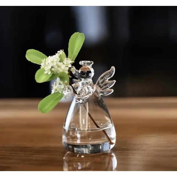 Стеклянная ваза для цветов Ангел 9x5 см