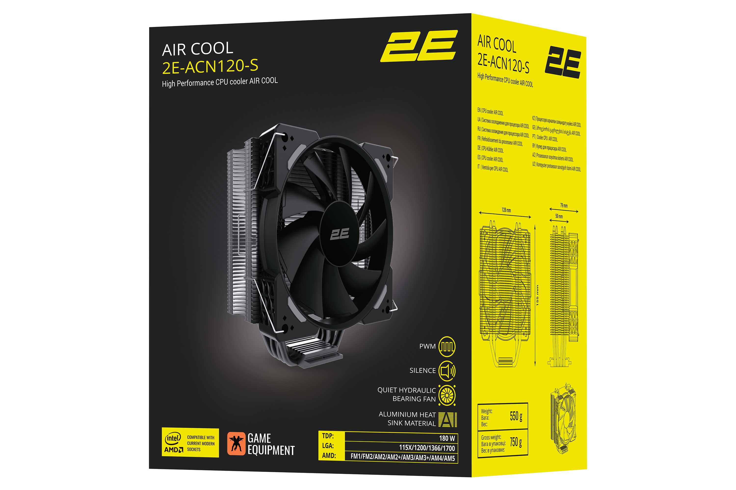 Кулер процессорный 2E Gaming Air Cool (ERC-2E-ACN120-S) - фото 6