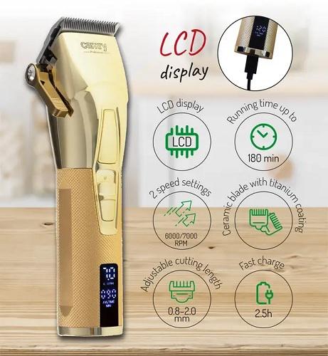 Машинка для стрижки волосся професійна Camry CR 2835 з РК-дисплеєм Gold (4099) - фото 6 Машинка для стрижки волосся професійна Camry CR 2835 з РК-дисплеєм Gold (4099) - фото 6
