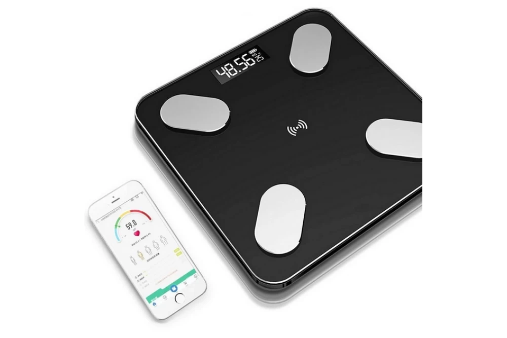 Ваги-смарт Smart Scale Bluetooth A1 фітнес підлогові 180 кг Black (374592) - фото 2