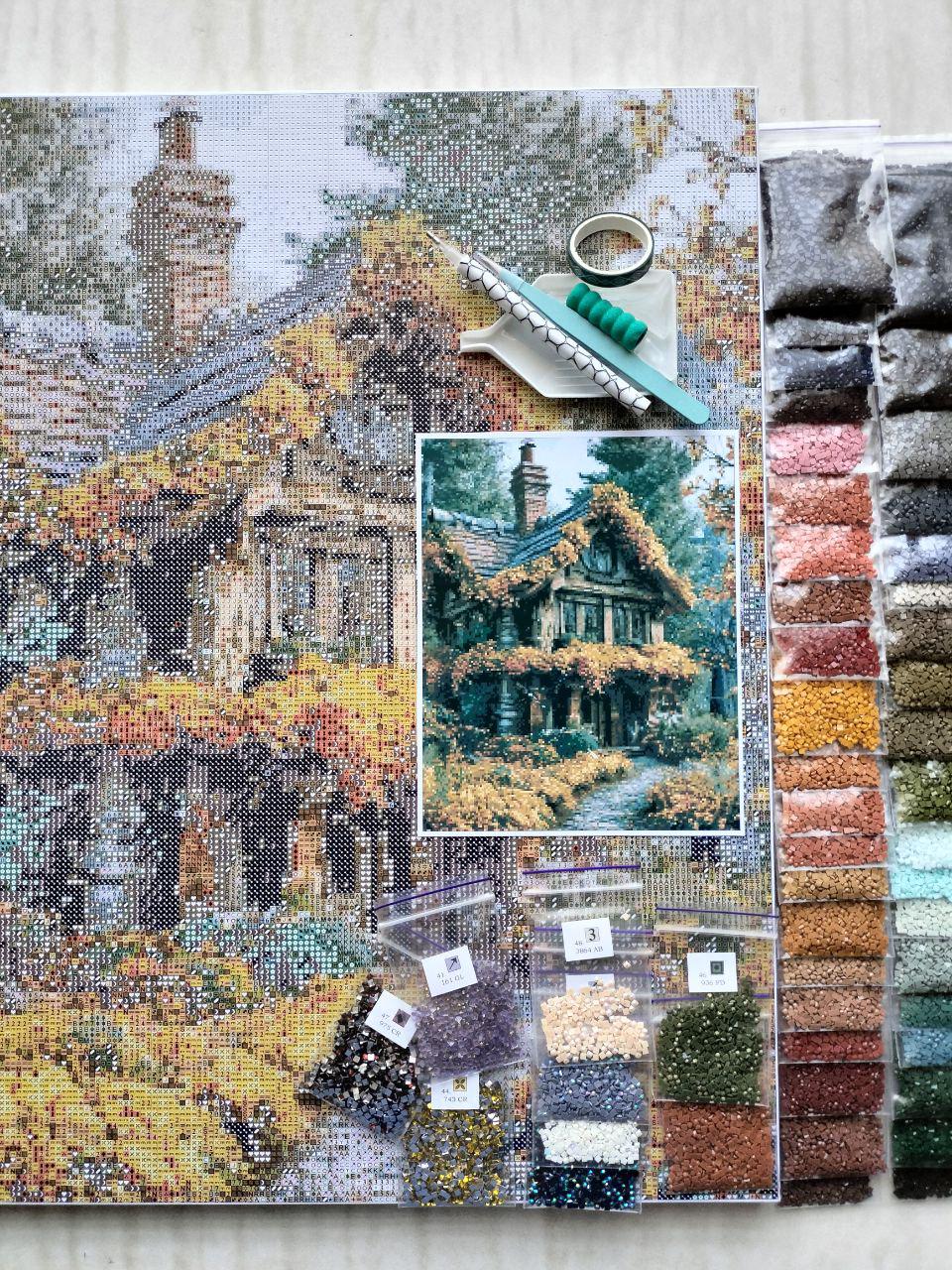 Алмазная мозаика АлМазка Осень под окном квадратные алмазы без подрамника 40x50 см (АлМ-286) - фото 6 Алмазная мозаика АлМазка Осень под окном квадратные алмазы без подрамника 40x50 см (АлМ-286) - фото 6