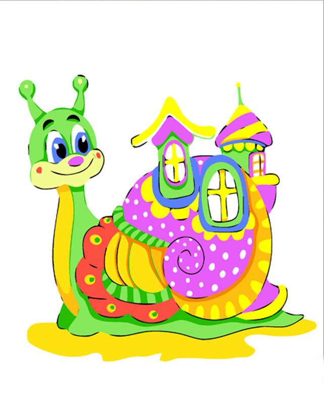 Картина по номерам Strateg Премиум Улитка с домиком 30х30 см (ES124)