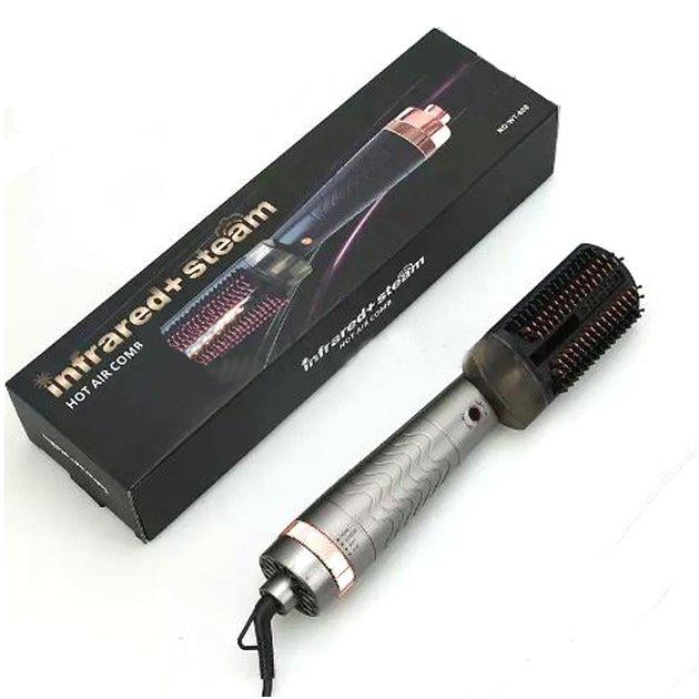 Расческа фен для волос Hair Steam Brush Серый