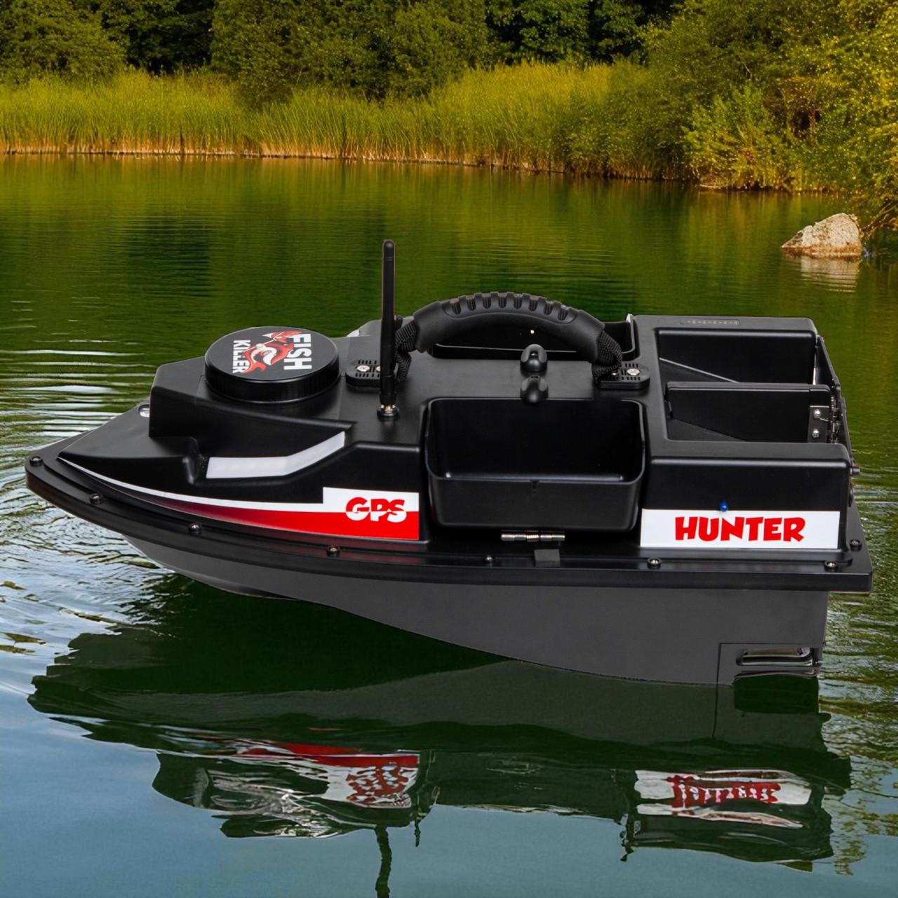 Човник короповий для завезення підгодовування Fish Killer Hunter з GPS на 100 пікселів 4 бункери автопілот до 2 кг до 500 м (2667664521) - фото 6 Човник короповий для завезення підгодовування Fish Killer Hunter з GPS на 100 пікселів 4 бункери автопілот до 2 кг до 500 м (2667664521) - фото 6