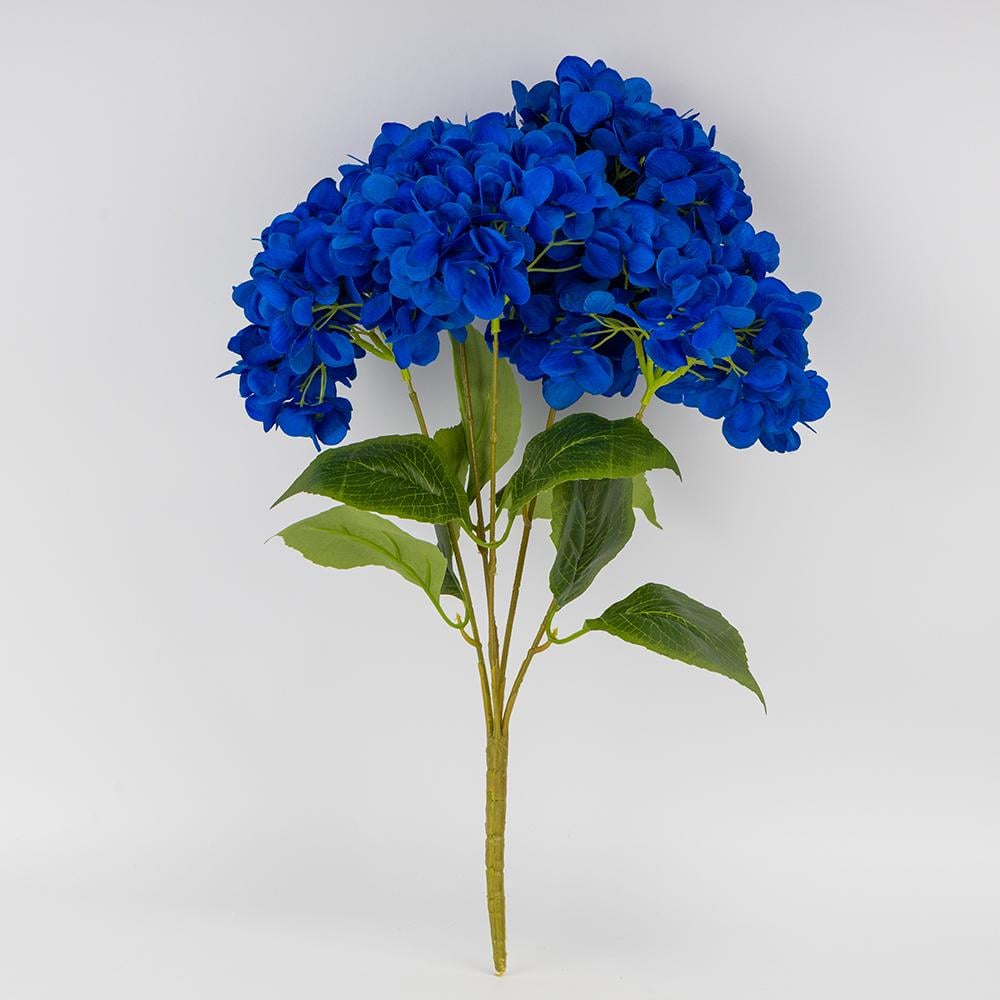 Букет гортензий 5 бутонов 48 см 2 комплекта Синий (2026-008/blue)