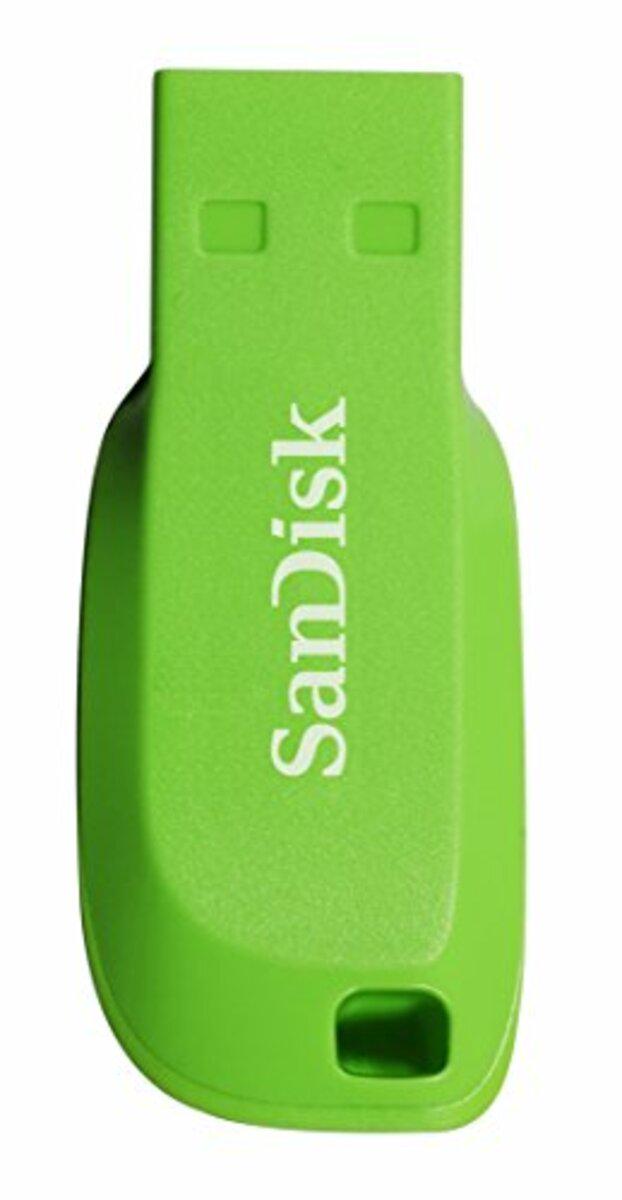 Флеш-память USB SanDisk Cruzer Blade 16 Гб Green Electric (20220627) - фото 2