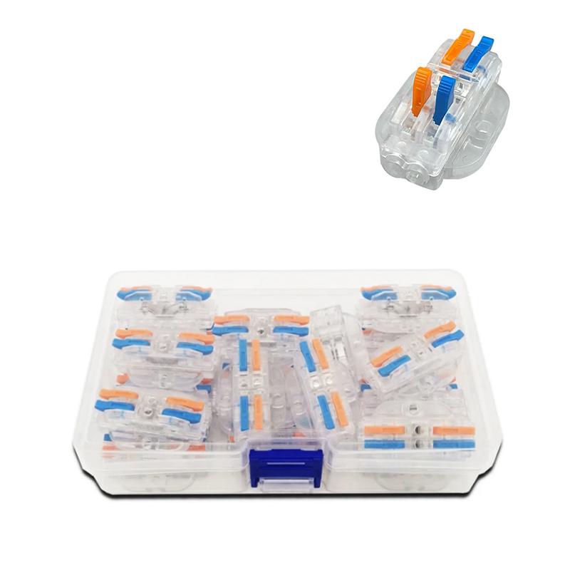 Набор клемм Tactix 0,08-4 мм2 32А 2х1-2х1 проходная одинарная 41,5х25,7х14,8 мм 24 шт. Разноцветный (KV223-2Tc-24box)