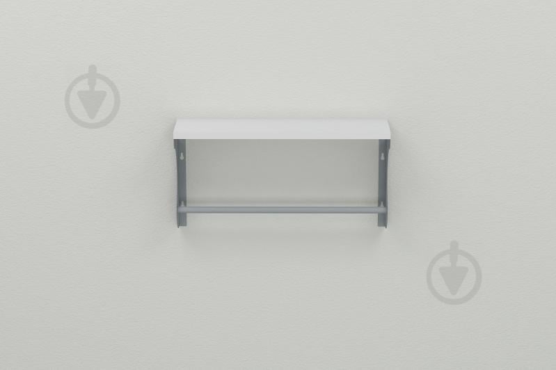 Полка настенная Ferrum-decor Юзиби 270x700x150 металл Серый ДСП Белое 16 мм (UZI0057)