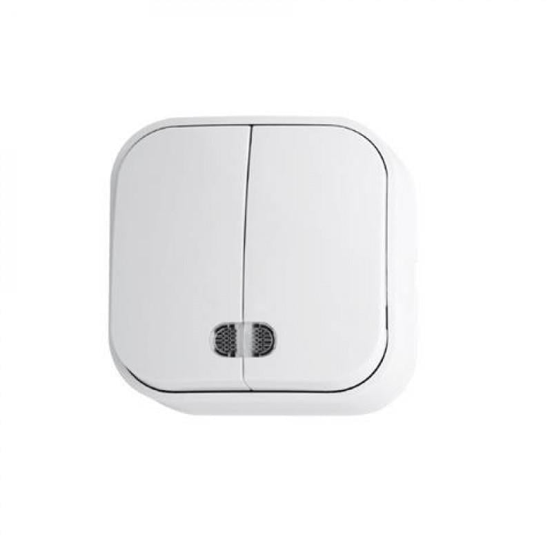 Выключатель двухклавишный HOROZ ELECTRIC 112-002-0002-010 Eva пластик IP20 Белый (29176887)