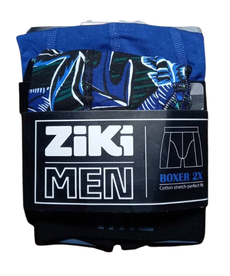 Набор трусов-боксеров мужских Ziki MEN Цветочный 2 шт. ХS Синий (2546)