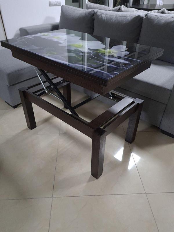 Журнальний стіл-трансформер Fusion furniture Флай Венге/Скло УФ (16 320) - фото 5 Журнальний стіл-трансформер Fusion furniture Флай Венге/Скло УФ (16 320) - фото 5