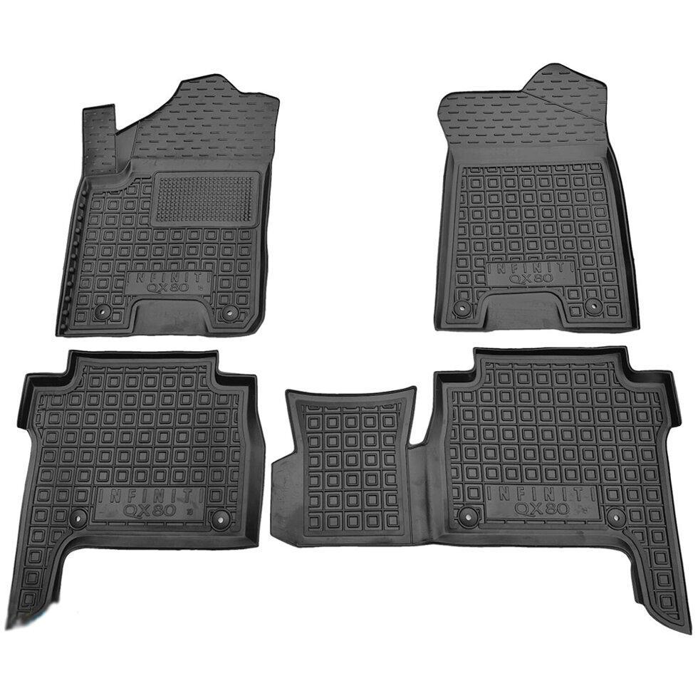 Комплект ковриков автомобильных AVTO-Gumm для Infiniti QX56/QX80 III 18-24 5 мест Черный (12094)