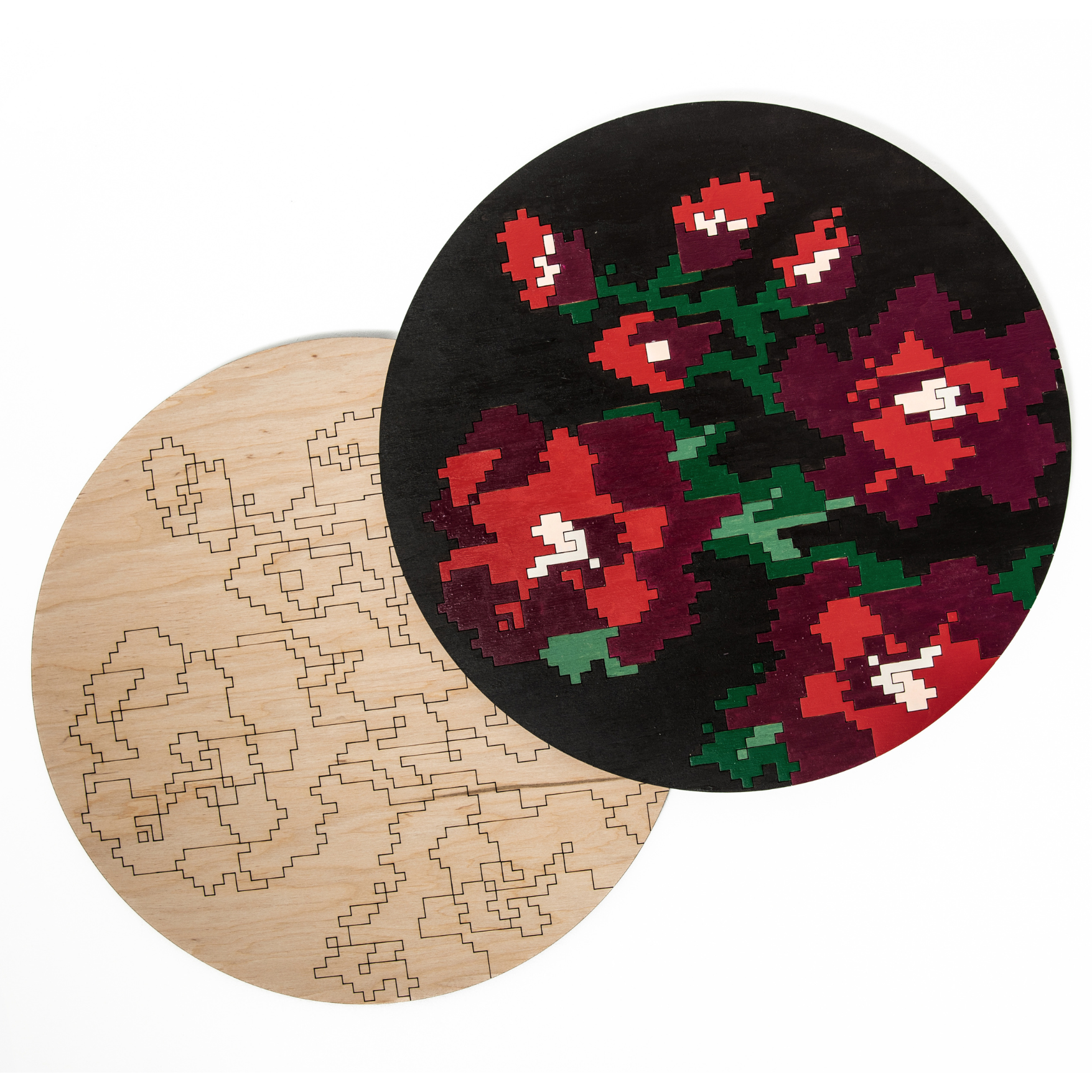 Панно за номерами дерев'яне "Чічки" (ROZ082023) - фото 2 Панно за номерами дерев'яне "Чічки" (ROZ082023) - фото 2