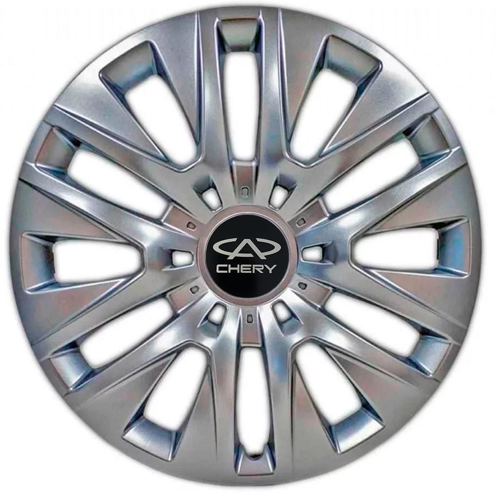 Колпаки SJS с логотипом Chery 429 R16 4 шт. Серебряный (31006453)