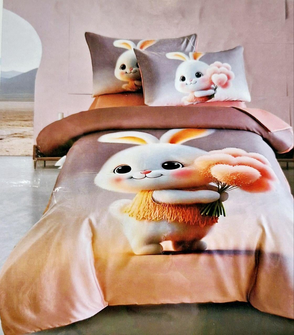 Комплект постельного белья Colorful Home Зайчонок с фланели подростковый (1113)