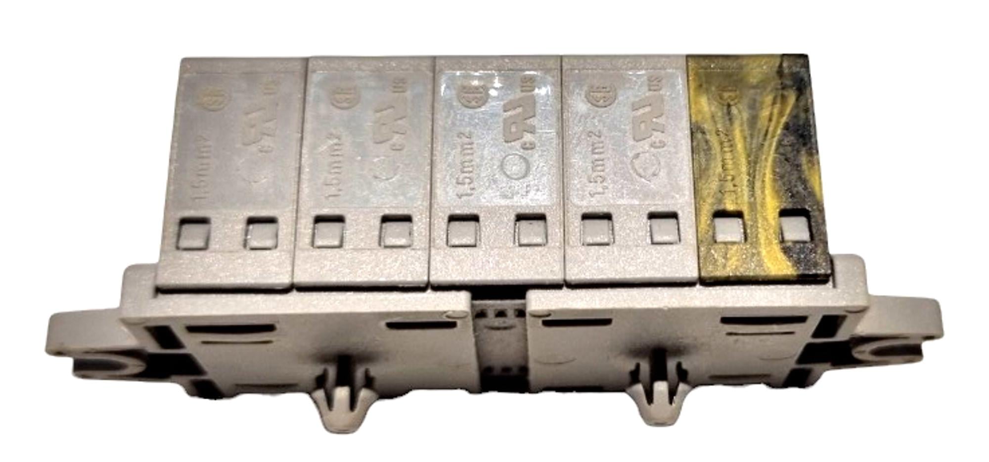 Розподільний блок Phoenix Contact PTFIX 1,5-RZ CUS/4X4XGY/4XBKYE 450В 17,5 А Cірий (1022268)