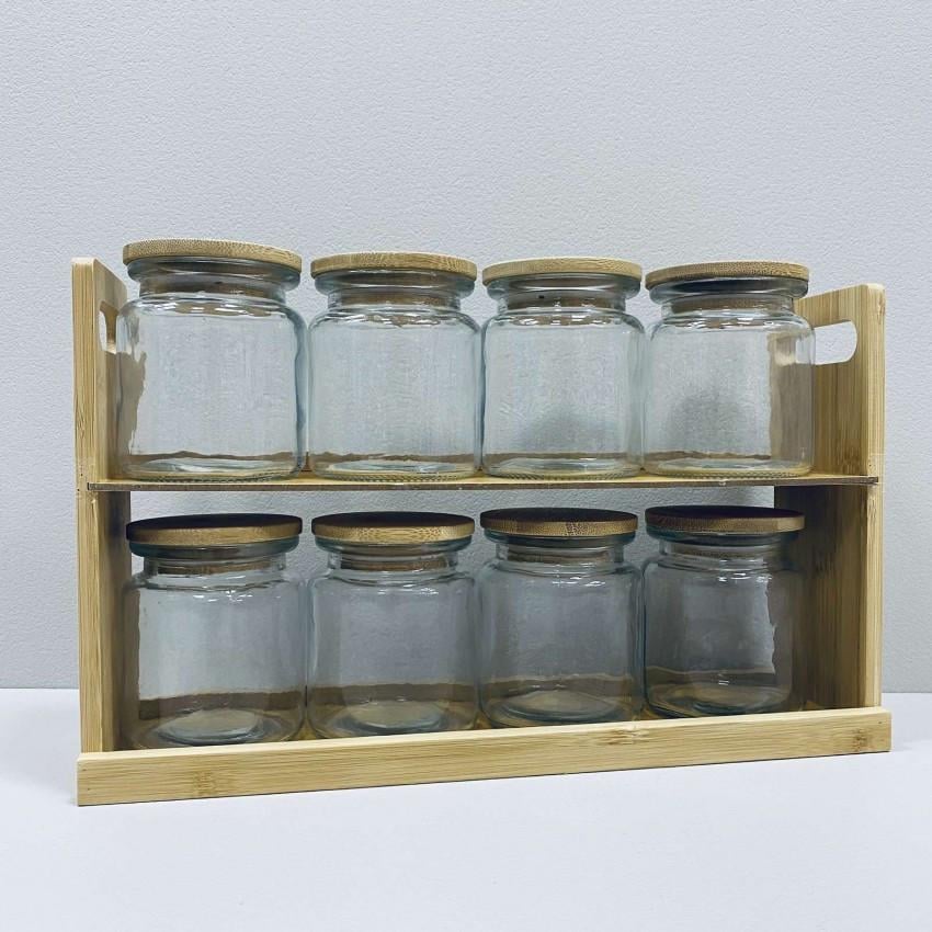 Набор емкостей специй Vittora VT-8904-8 на деревянной подставке 8 шт. по 250 мл (2336844046) - фото 3