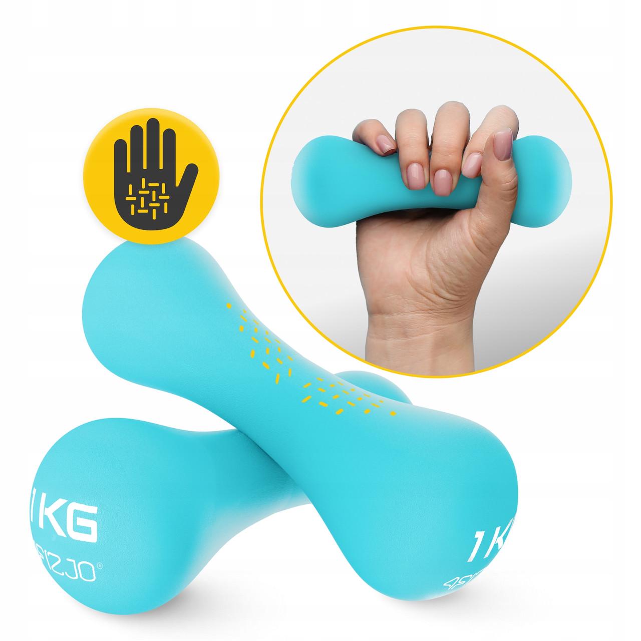 Гантели виниловые 4fizjo 8-shape 1 кг 2 шт. (P-5907739312006) - фото 2