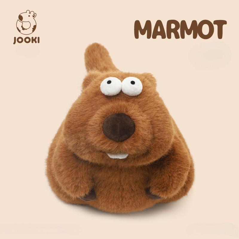 М'яка плюшева іграшка Jooki Marmot Бабак із кумедними зубами Коричневий 29 см - фото 6