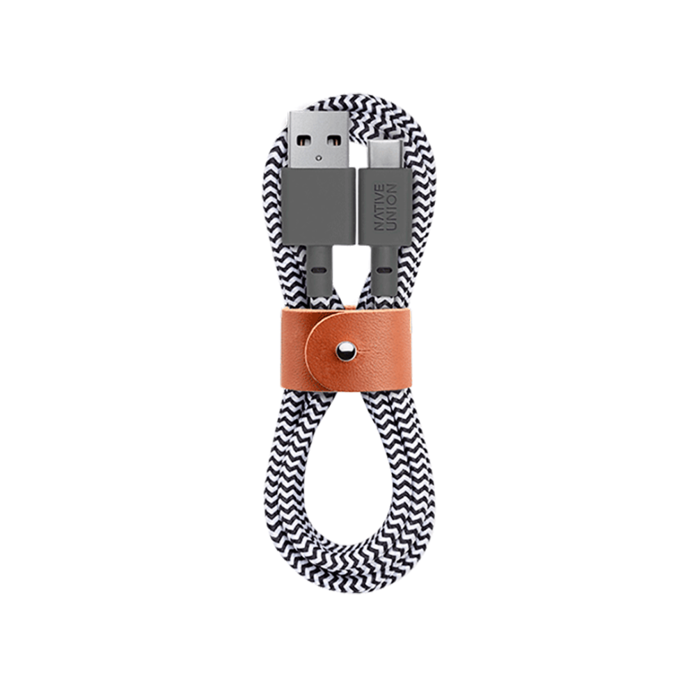 Кабель синхронизации Native Union Belt Cable USB-A to USB-C 1.2m, Zebra (BELT-KV-AC-ZEB) - фото 2 Кабель синхронизации Native Union Belt Cable USB-A to USB-C 1.2m, Zebra (BELT-KV-AC-ZEB) - фото 2