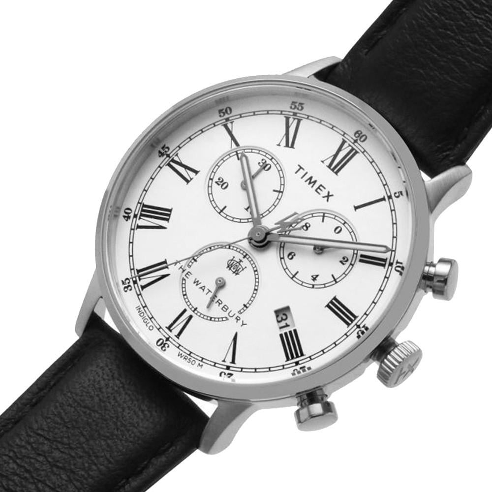 Наручные часы мужские Timex Waterbury Classic Chrono кварцевые Silver (Tx2u88100) - фото 6