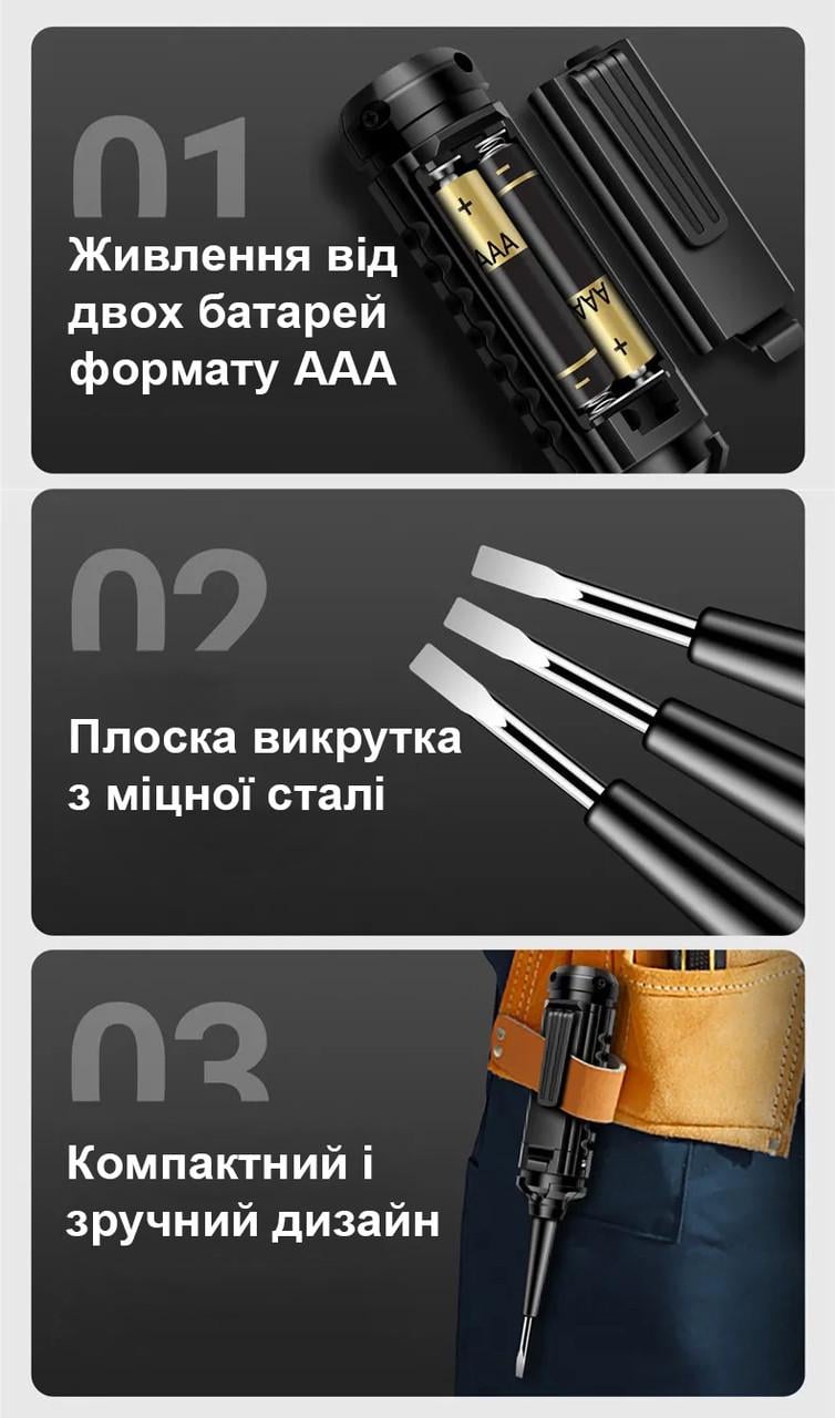 Отвертка-тестер напряжения цифровая индикаторная ANENG B15 2хААА 24-250V Black - фото 9 Отвертка-тестер напряжения цифровая индикаторная ANENG B15 2хААА 24-250V Black - фото 9