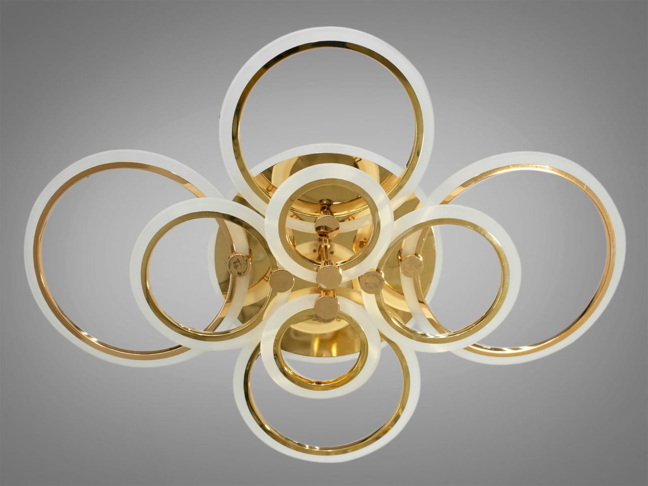 Люстра Led для большого зала A8022-8G-LS 200W на 29 м2 Золотой (1870246541) - фото 4