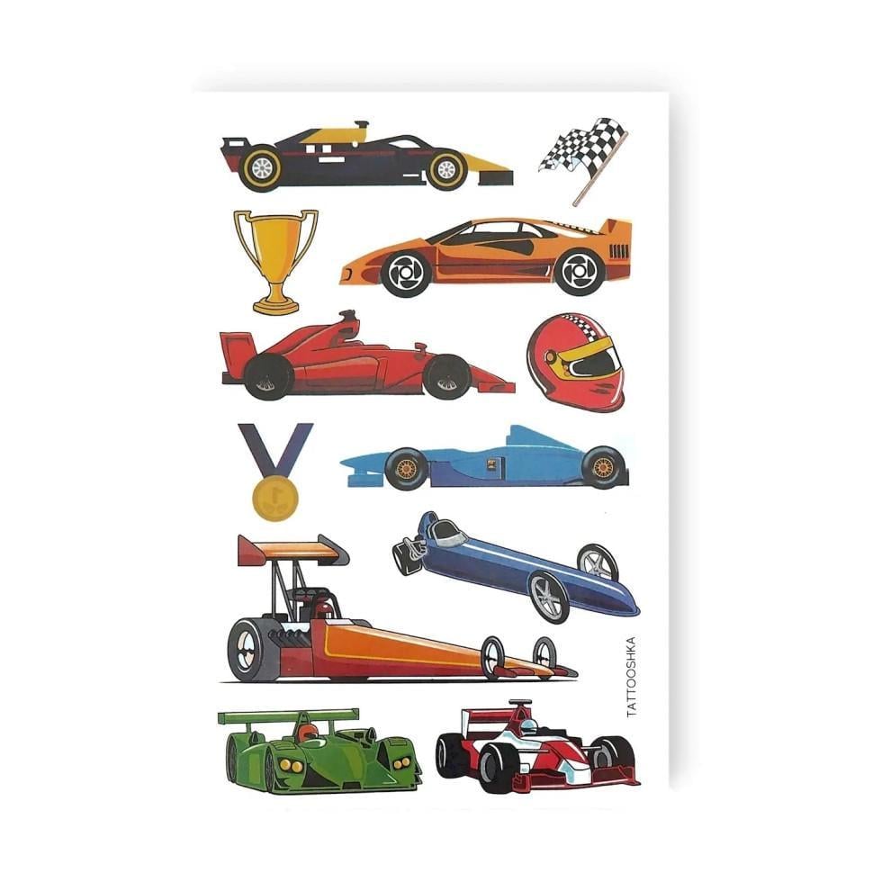 Набір тату тимчасових Гонки Різнокольоровий (WS-A038)