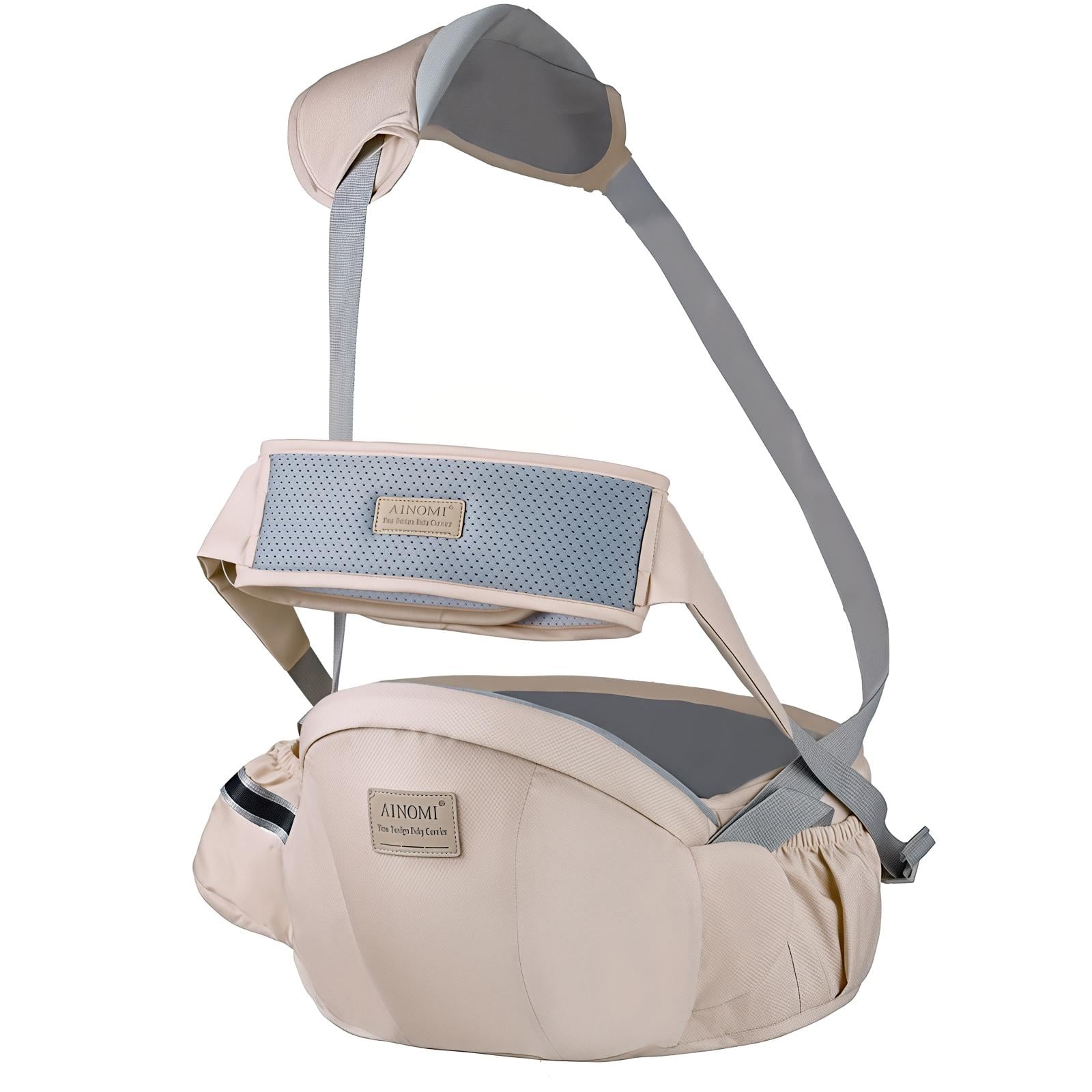 Хипсит-переноска с страховочным ремнем безопасности от 3 до 36 мес. до 15 кг Бежевый (HIPBOK-BGE-1449)