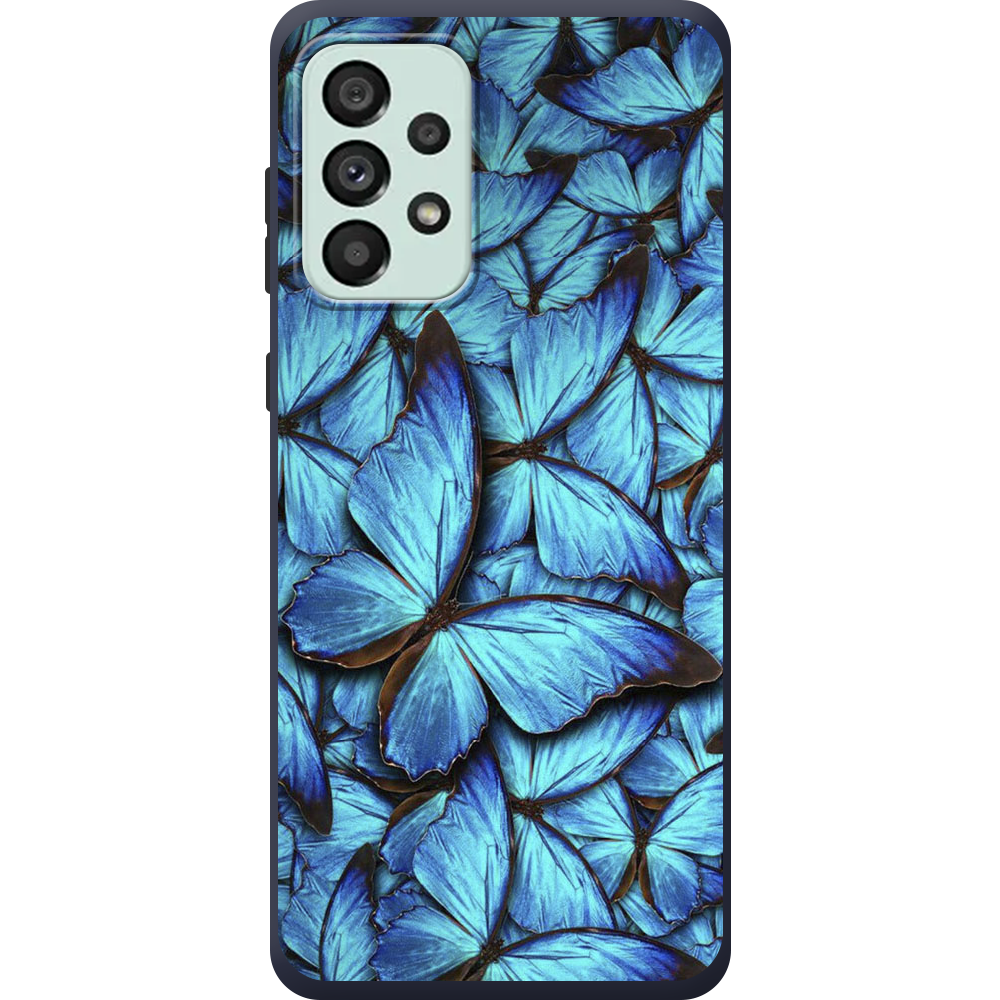 Чехол BoxFace Samsung Galaxy A53 5G (A536) лазурные бабочки Синий силикон (44112-up1550-44171)