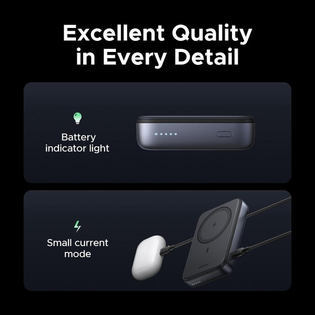 Повербанк UGREEN PB562 10000 mAh PD 20W Black (55140) - фото 9 Повербанк UGREEN PB562 10000 mAh PD 20W Black (55140) - фото 9