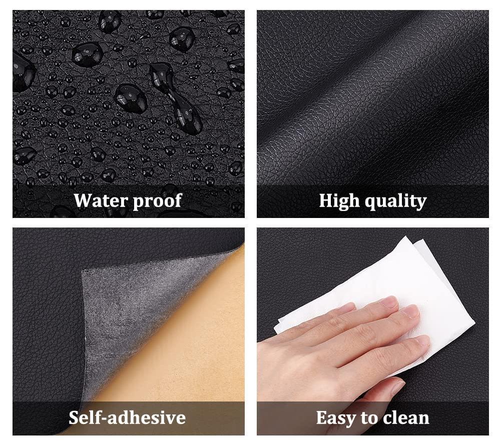 Заплатка из искусственной кожи самоклеящаяся 20х30 см Черный - фото 8