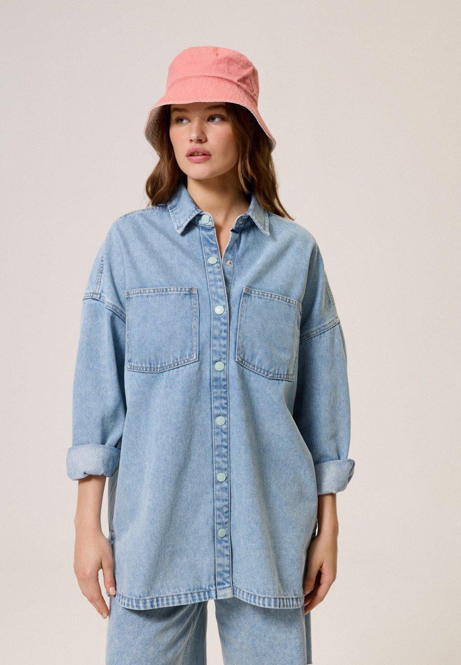 Сорочка жіноча Diverse CLTN SZULE M Світло-блакитний (5905384010292)