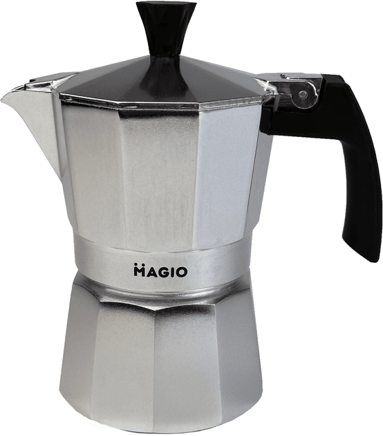 Кофеварка гейзерная с ручкой Magio MG-1001 150 мл Серый (GR-05201) Кофеварка гейзерная с ручкой Magio MG-1001 150 мл Серый (GR-05201)