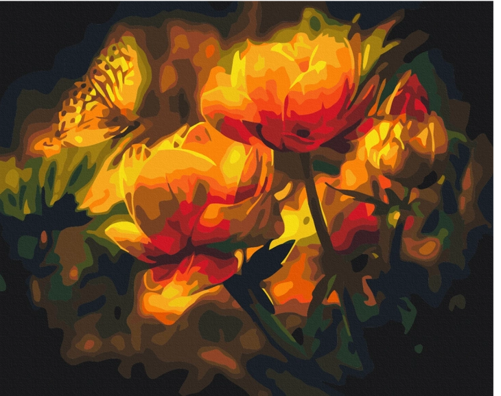 Картина по номерам BrushMe Цветочный контраст 40х50 см (BS22025)