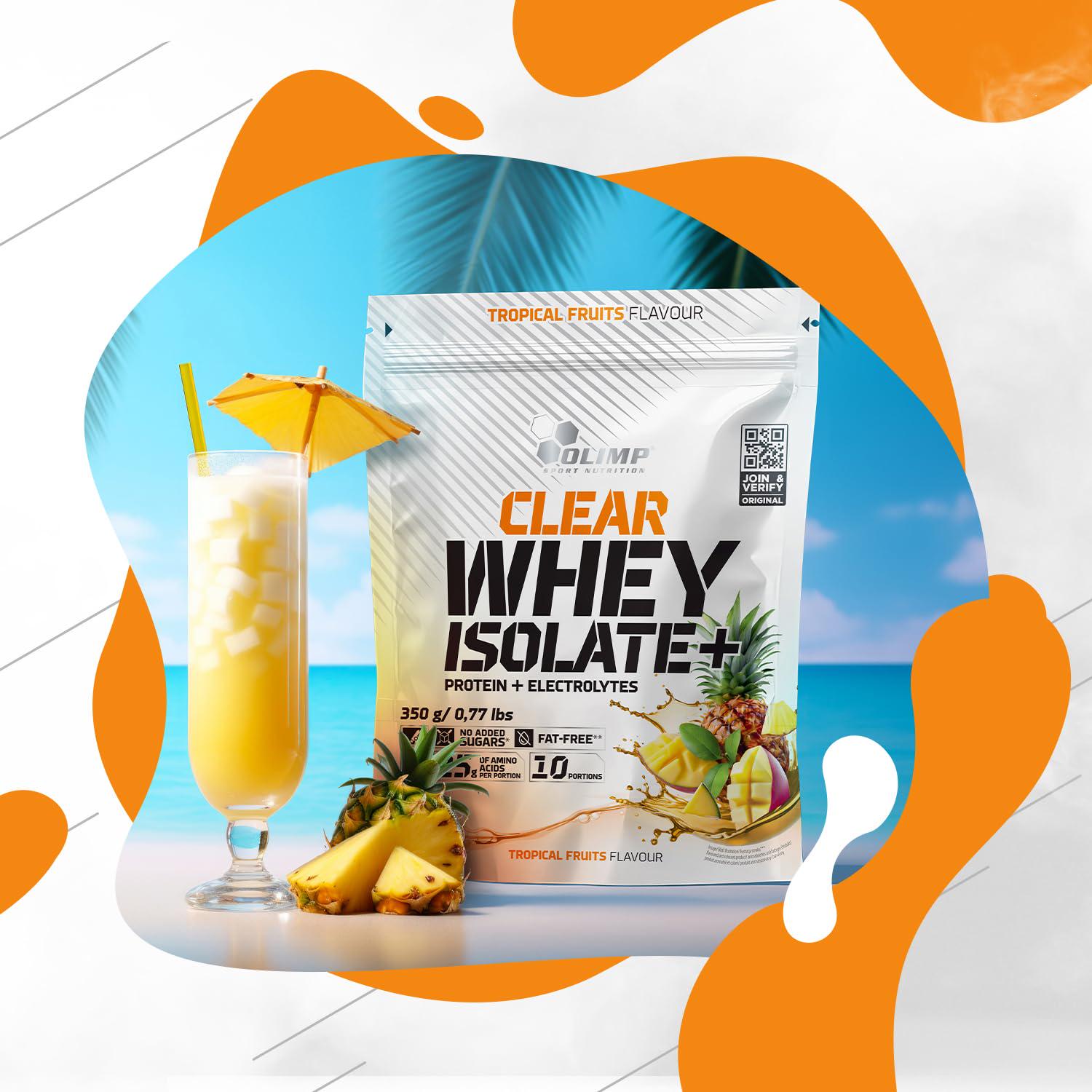 Протеїн Olimp Clear Whey Isolate тропічні фрукти 350 г - фото 3