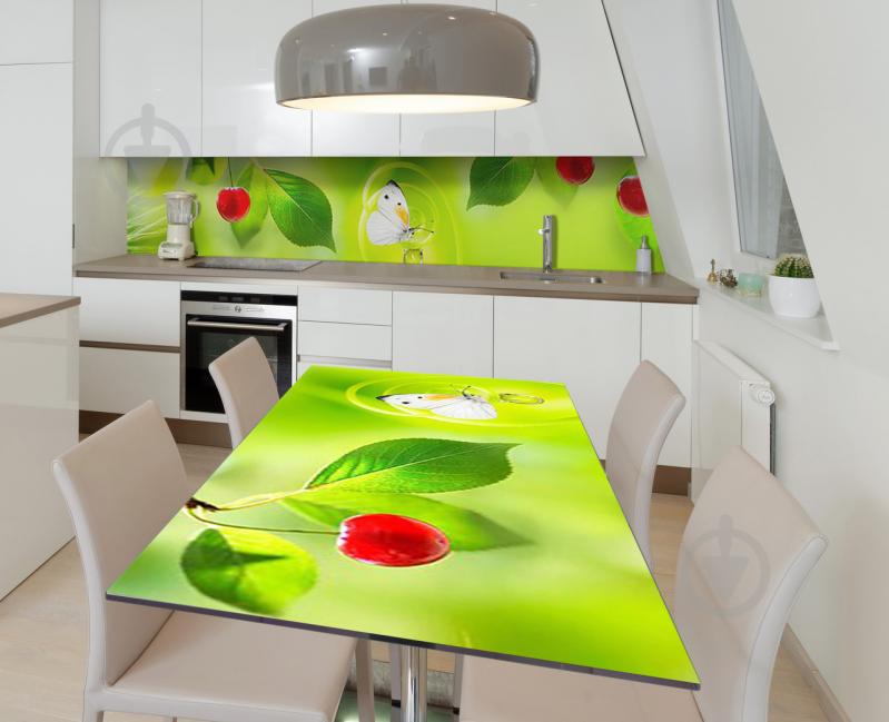 Наклейка 3Д виниловая на стол Zatarga «Вишнёвое лето» 600х1200 мм (Z183458st) Наклейка 3Д виниловая на стол Zatarga «Вишнёвое лето» 600х1200 мм (Z183458st)