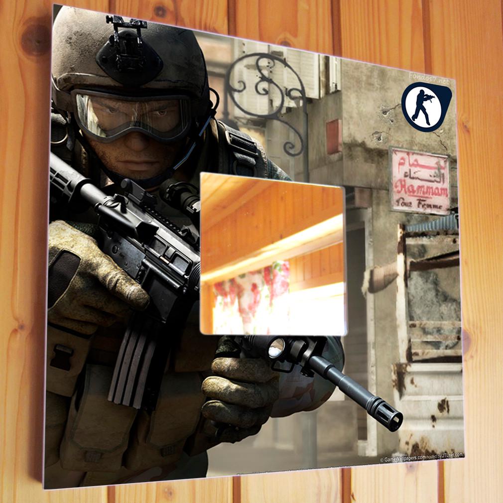 Зеркало настенное Counter-Strike 260х260 мм (M03408) Зеркало настенное Counter-Strike 260х260 мм (M03408)