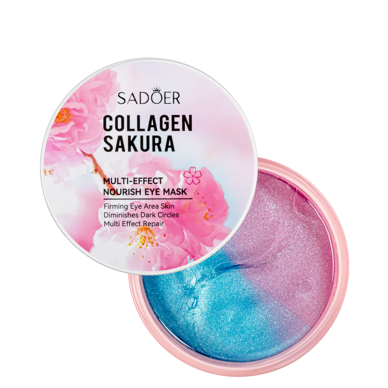 Патчі для шкіри навколо очей Sadoer Collagen Sakura з мультиефектом 60 шт. (SD92687)