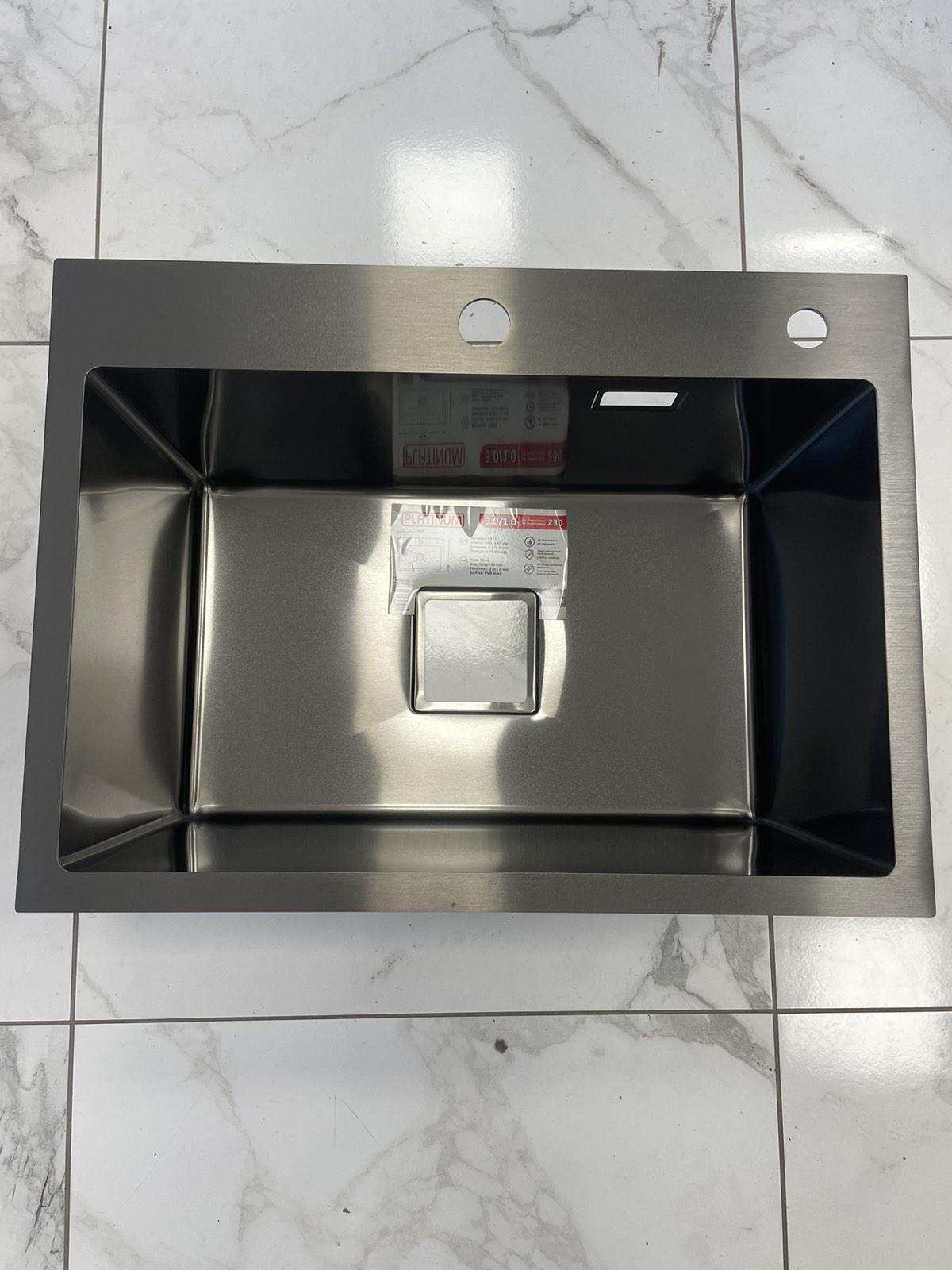 Кухонная мойка Platinum 5843 PVD/кран для кухни с подключением к фильтру Kroner/краны приборовые 1/2х1/2 Went - фото 2 Кухонная мойка Platinum 5843 PVD/кран для кухни с подключением к фильтру Kroner/краны приборовые 1/2х1/2 Went - фото 2