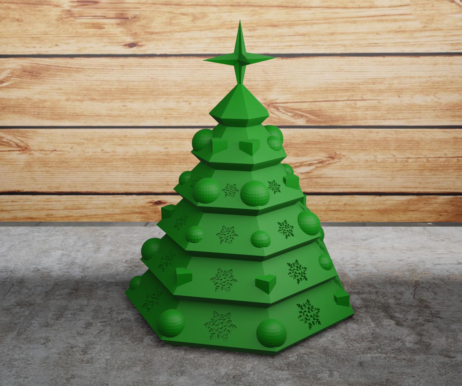 Фігурка ялинка з іграшками та зіркою Пірамідка 20х16 см Зелений (12010210307)