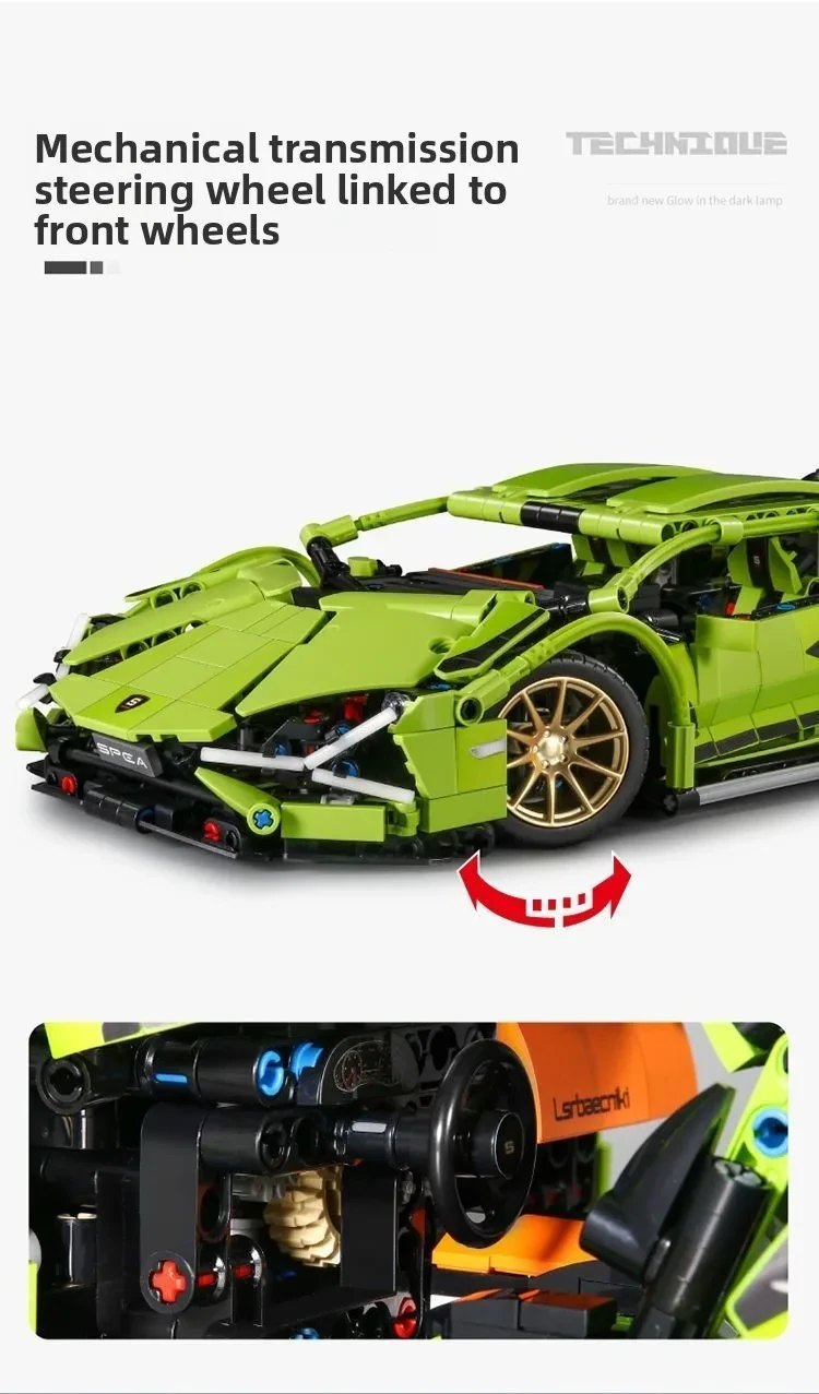 Конструктор Lamborghini 1280 деталей (30220274) - фото 11 Конструктор Lamborghini 1280 деталей (30220274) - фото 11