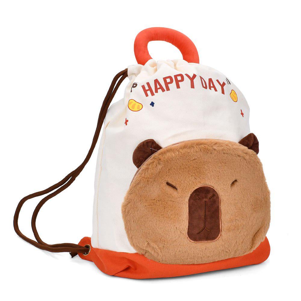 Рюкзак YG0141 36x39x10,5 см плюш для обуви 300 г Белый с коричневым Рюкзак YG0141 36x39x10,5 см плюш для обуви 300 г Белый с коричневым