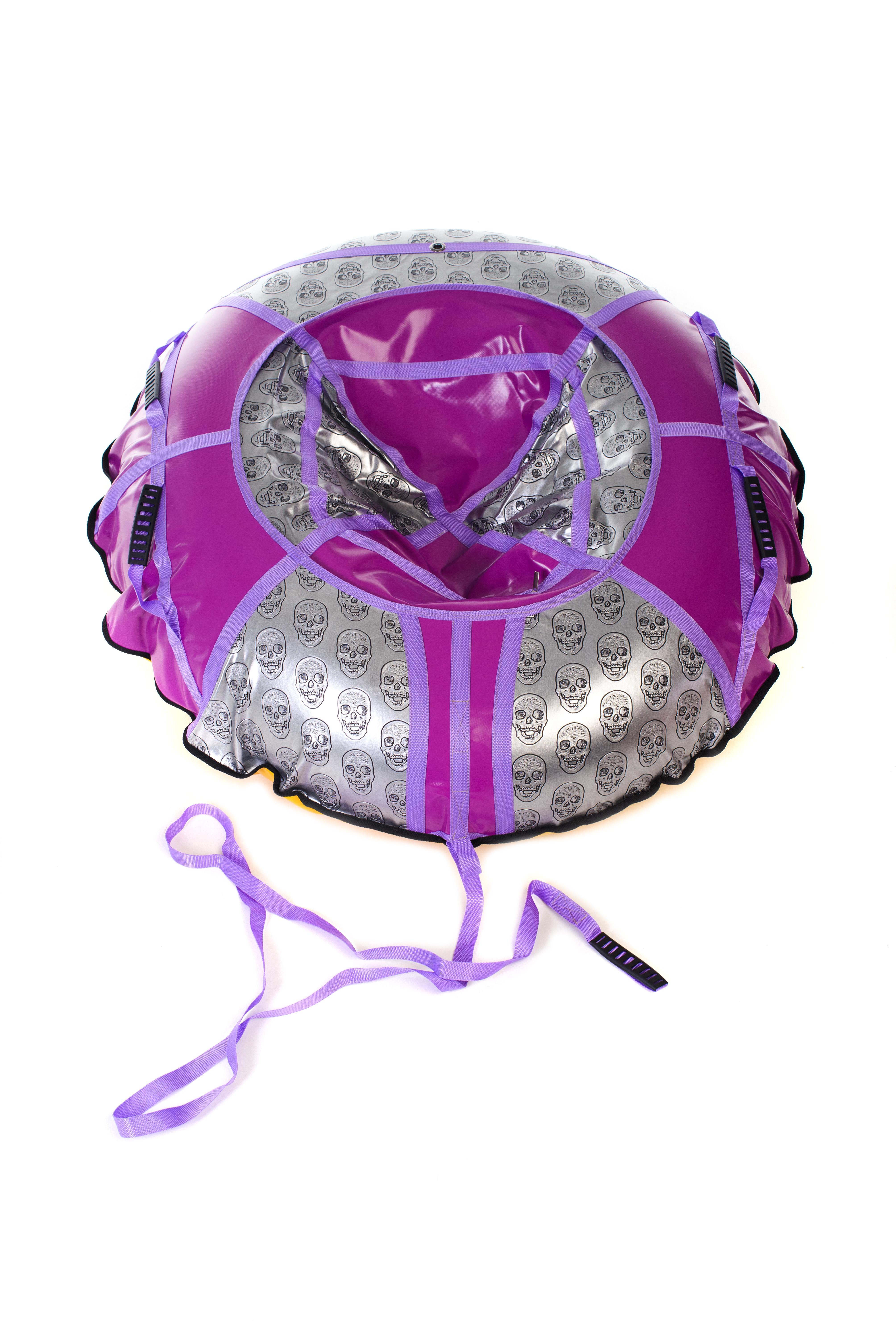 Надувные санки-ватрушка Kospa 100 см Усиленный Черепа/Фиолетовый (1183)