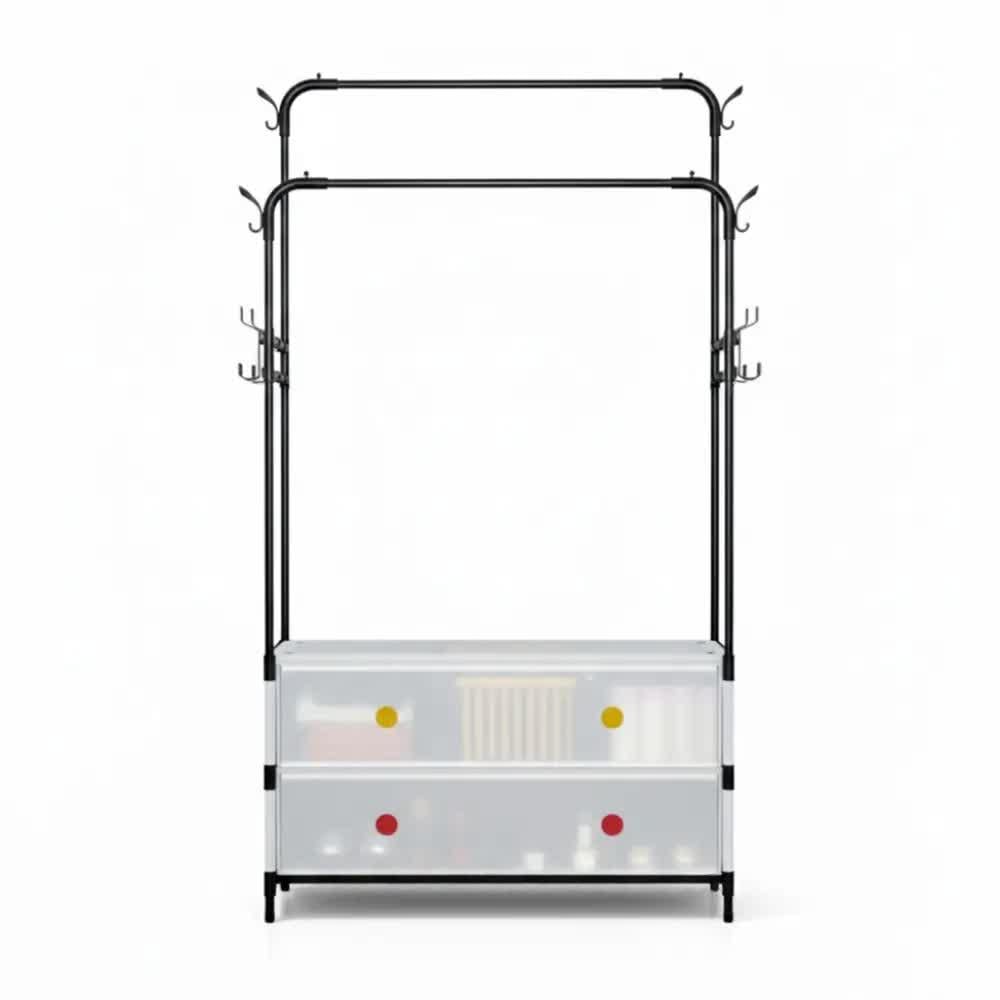 Полка-вешалка для одежды и обуви 175х83х28 см (MJPP83)