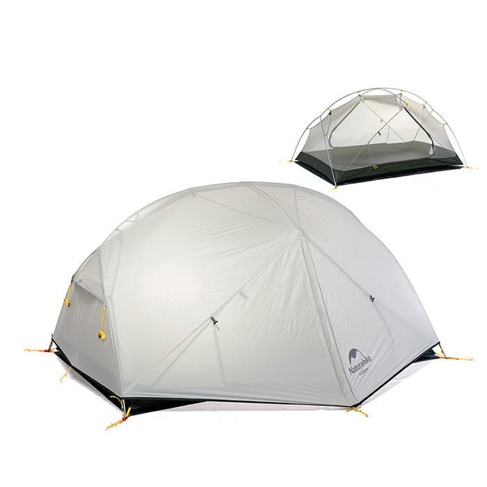 Палатка сверхлегкая Naturehike Mongar NH17T007-M 20D двухместная с футпринтом Серый (57565) - фото 6