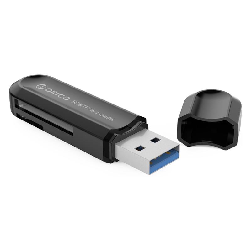 Кардридер Orico CRS21-BK USB 3.0 для карт SD/microSD c поддержкой OTG и карт до 2 ТБ Черный - фото 3