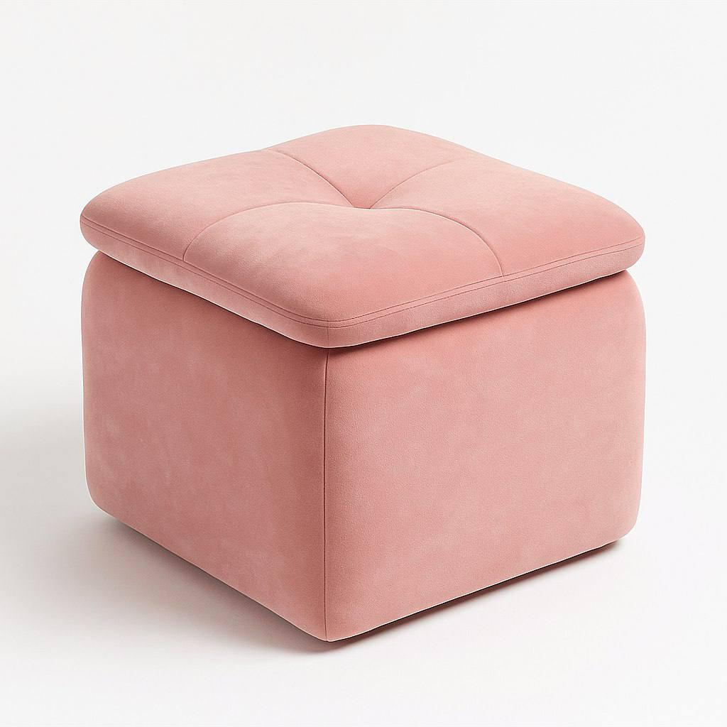 Пуф Nico с нишей 40х40х40 см Розовый (AI 16) - фото 1 Пуф Nico с нишей 40х40х40 см Розовый (AI 16) - фото 1